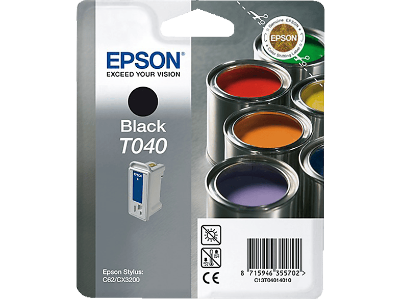 EPSON Original Tintenpatrone Schwarz (C13T04014010)