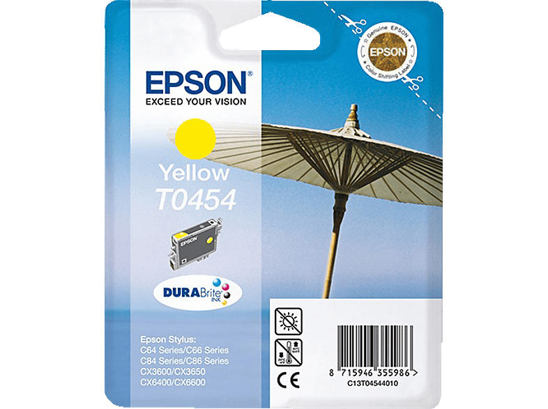 EPSON Original Tintenpatrone Gelb (C13T04544010)