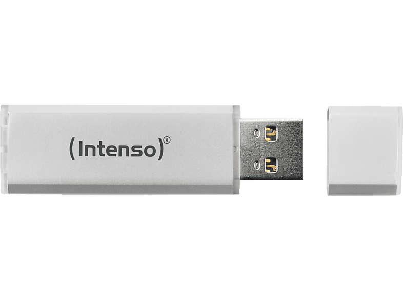 INTENSO Alu Line USB-Stick, 64 GB, 28 MB/s, Silber