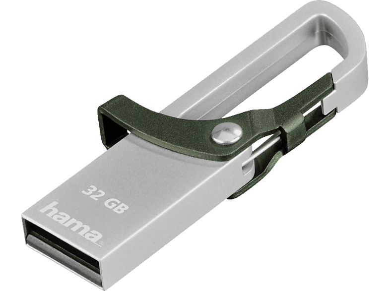 HAMA Hook-Style USB-Stick, 32 GB, 15 MB/s, Grün