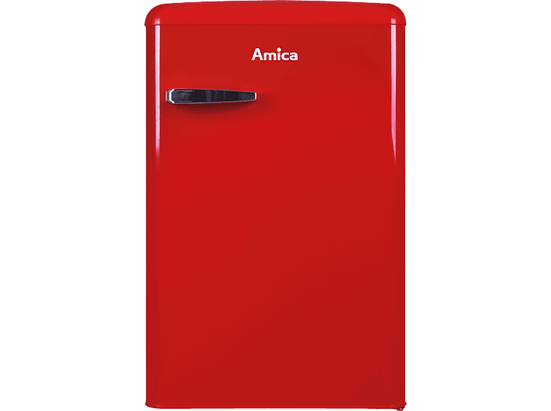 AMICA KS 15610 R Kühlschrank (E, 875 mm hoch, Rot)