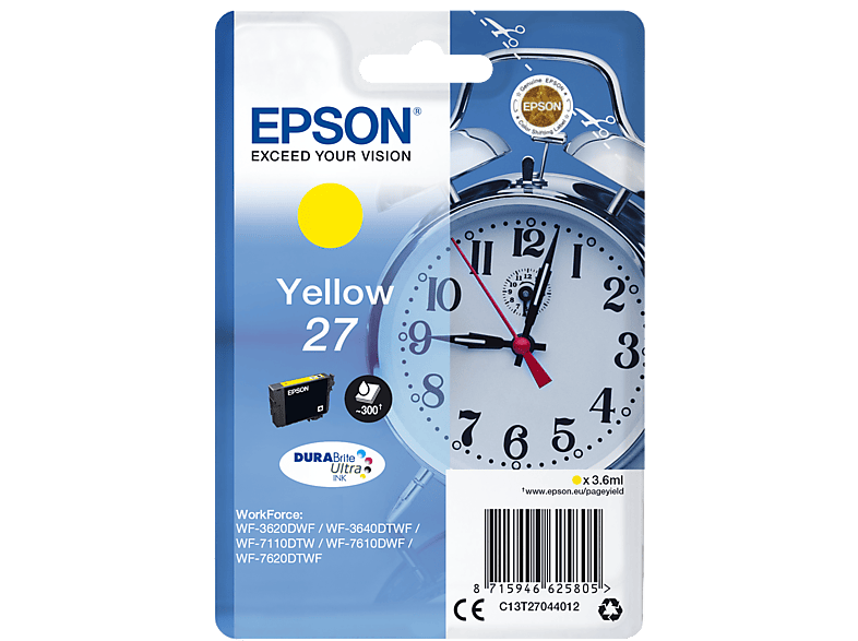 EPSON Original Tintenpatrone Gelb (C13T27044012)