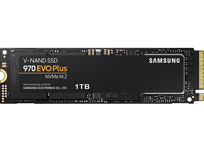 SAMSUNG 970 EVO Plus Festplatte Retail, 1 TB SSD M.2 via NVMe, intern