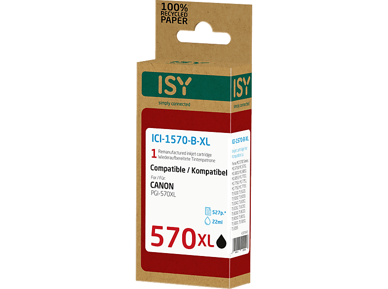 ISY ICI-1570-B-XL Tintenpatrone Schwarz