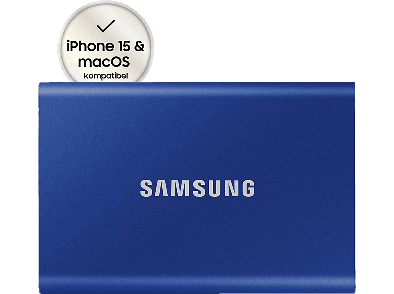 SAMSUNG Portable SSD T7 Festplatte, 2 TB SSD, extern, Indigo blue