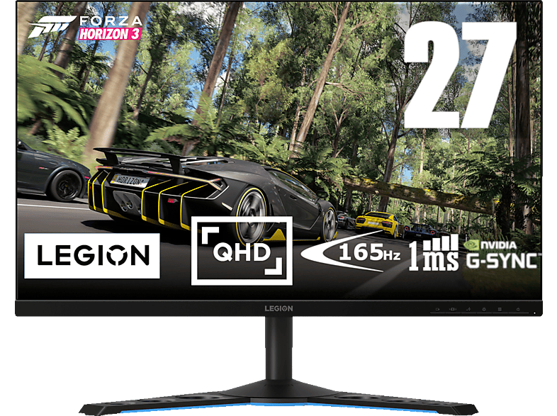 LENOVO Legion Y27q-20 27 Zoll QHD Gaming Monitor (1 ms Reaktionszeit, 165 GHz)