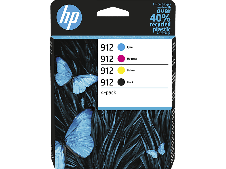 HP 912 4er-Pack Tintenpatrone Schwarz, Cyan, Magenta, Gelb