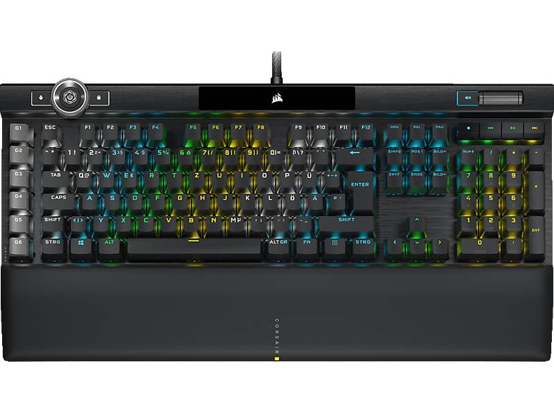 CORSAIR K100 RGB, Gaming Tastatur, Opto-Mechanical, kabelgebunden, Schwarz