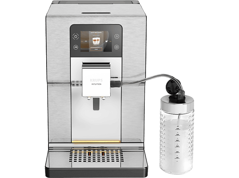 KRUPS EA877D Intuition Experience+ Kaffeevollautomat Schwarz/Silber
