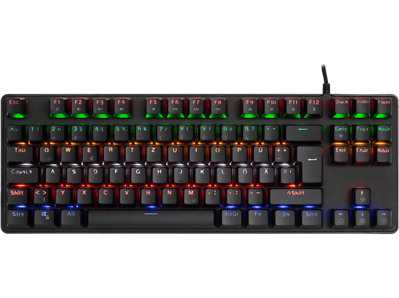 ISY IGK-4000 TKL, Gaming Tastatur, Mechanisch, Kabelgebunden, Schwarz