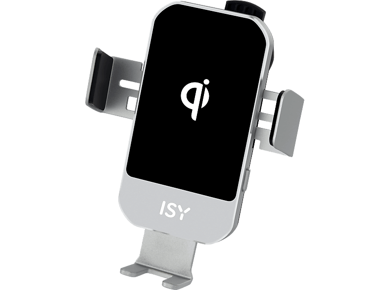 ISY ICC-5015 Kabelloses Smartphone Auto-Ladegerät Universal, Silber