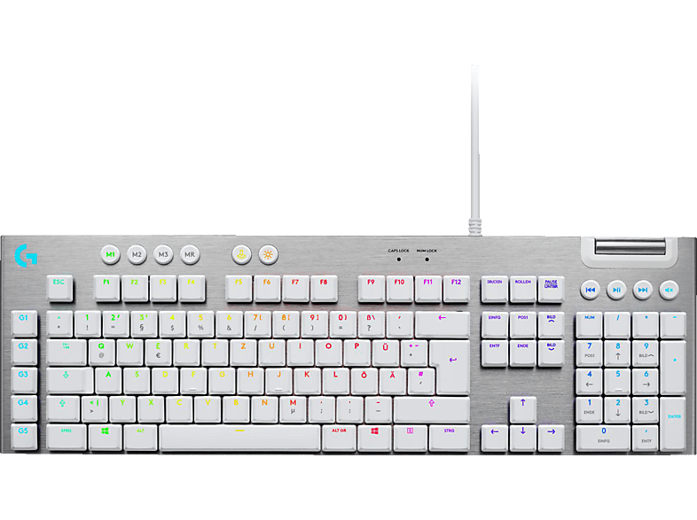 LOGITECH G815 Lightsync, Gaming Tastatur, kabelgebunden, Weiß