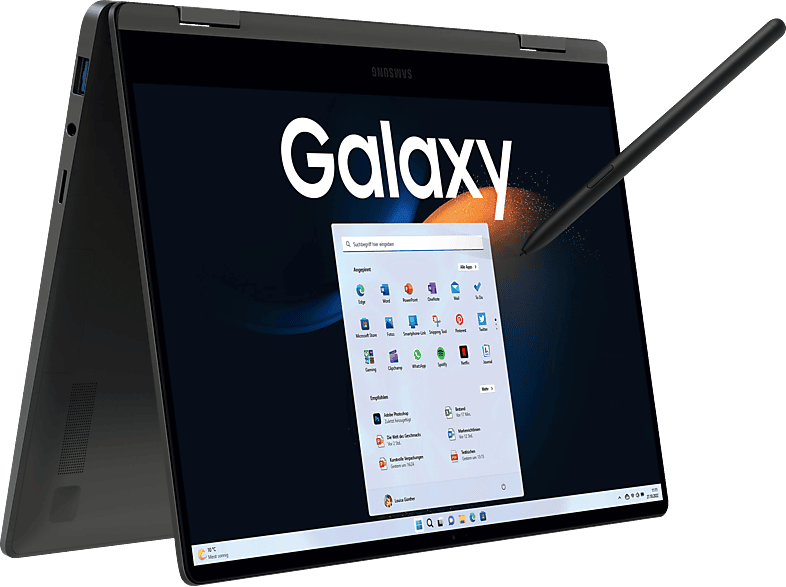 SAMSUNG Galaxy Book3 360°, Notebook mit 13,3 Zoll Display, Intel® Core™ i5 Prozessor, 8 GB RAM, 256 SSD, Iris® Xe, Graphite
