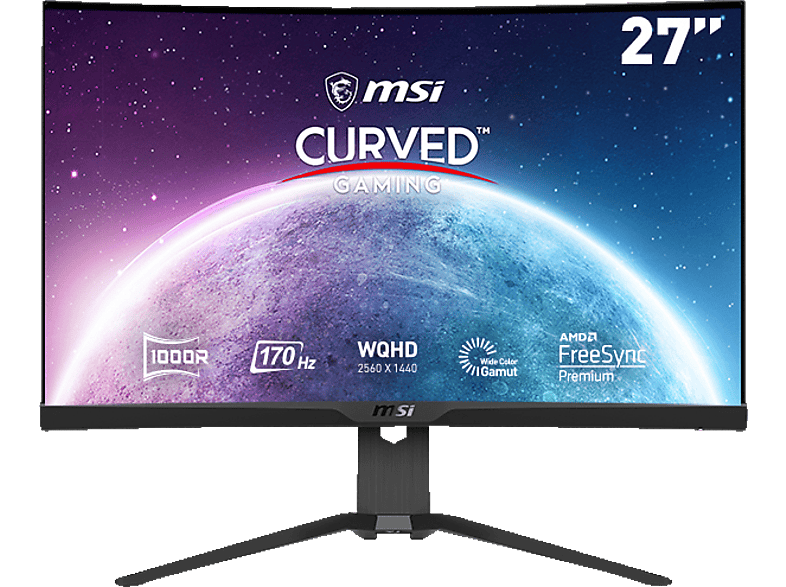 MSI G272CQPDE Curved 27 Zoll WQHD Gaming Monitor (4 ms Reaktionszeit, 165 Hz)