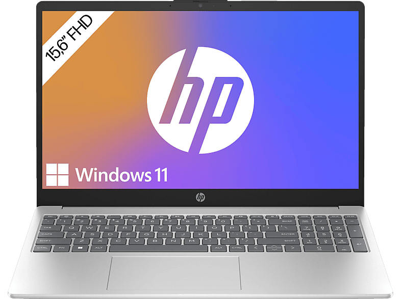 HP 15-fc0376ng, Notebook mit 15,6 Zoll Display, AMD Ryzen™ 7 Prozessor, 16 GB RAM, 512 SSD, Radeon Grafik, Silber